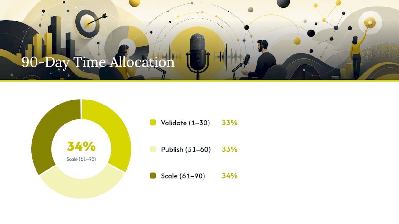 The 90-Day Branded Podcast Launch Playbook — overview diagram