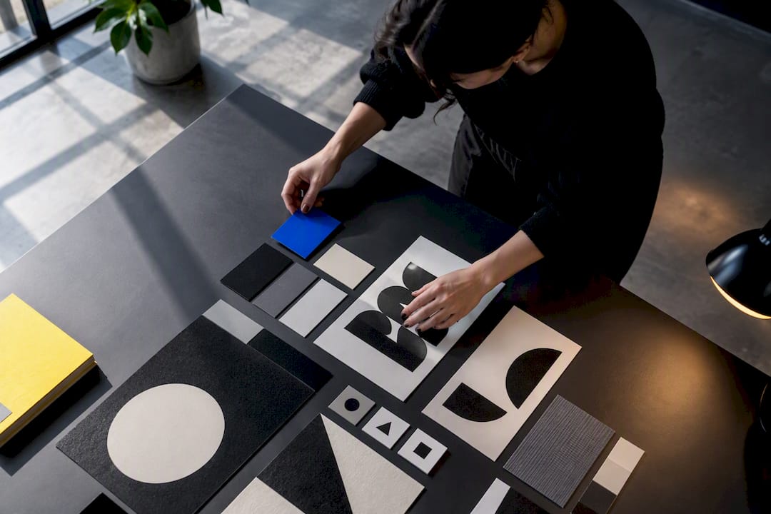Color swatches and typography samples for brand guidelines