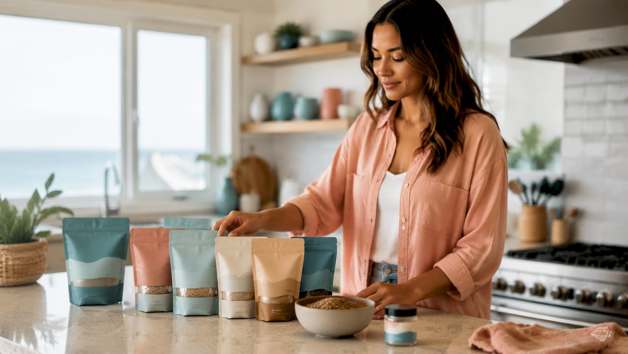Hands handling low-risk hemp foods