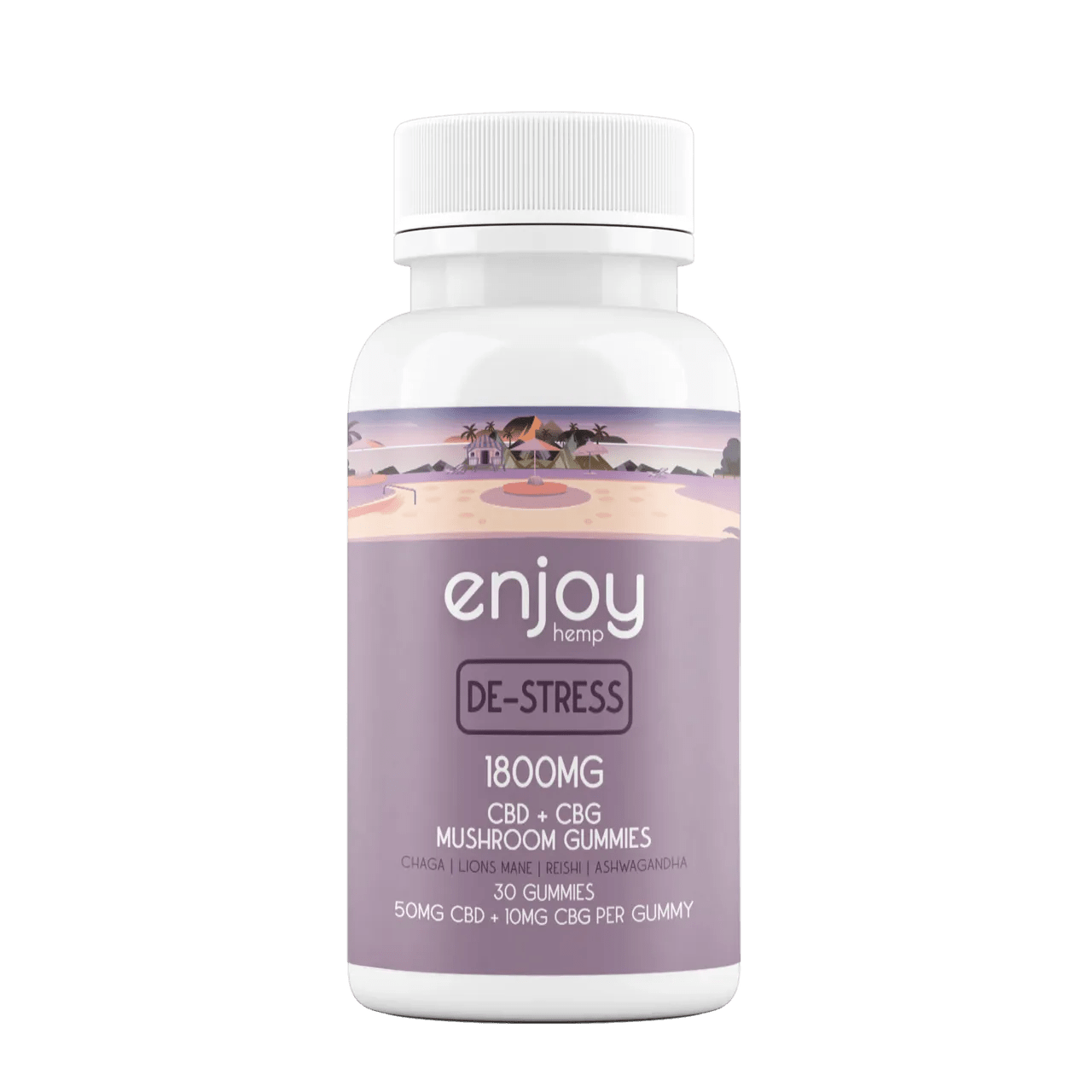 Enjoy De-Stress Gummies - CBD + CBG + Mushroom Blend