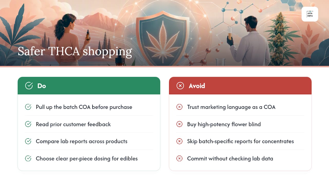 How Coastalhemp Approaches Safer THCA Shopping — overview diagram
