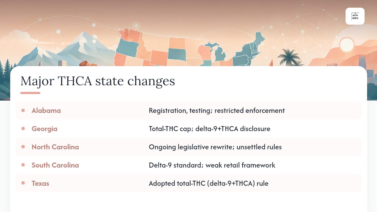 Which States Have the Biggest THCA Legal Changes Right Now? — overview diagram