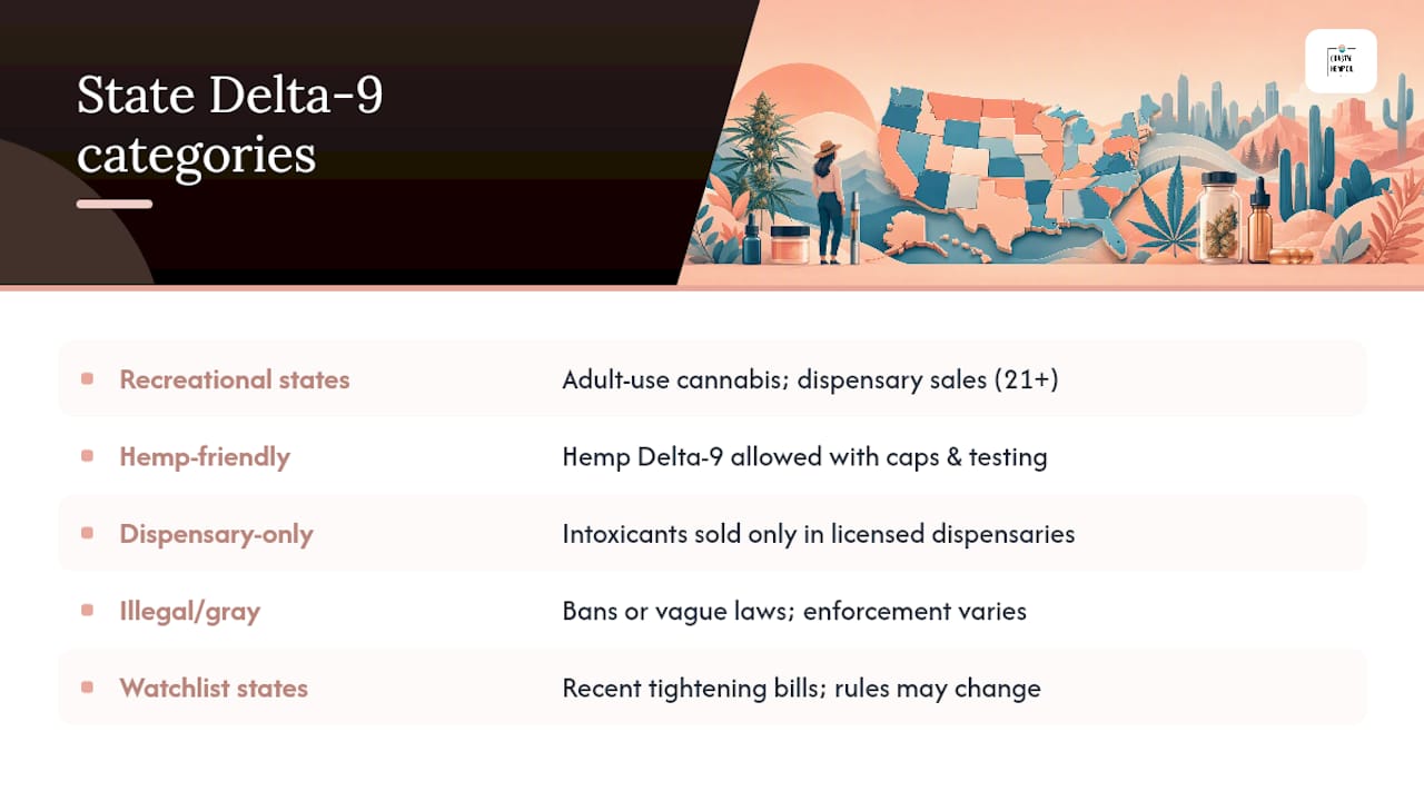 Which States Allow Delta 9 THC? — overview diagram