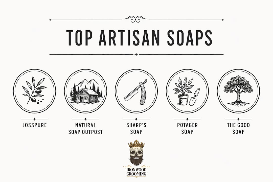 Infographic ranking top artisan soap brands
