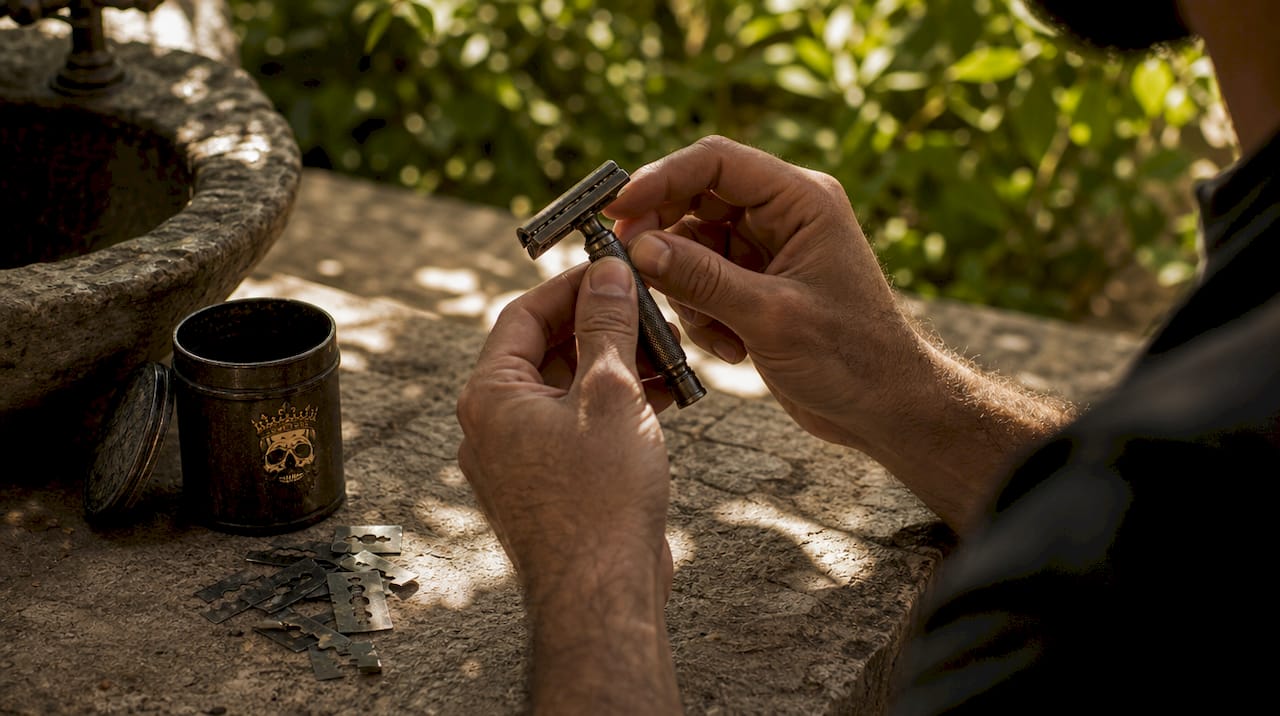 Hands assembling double-edge safety razor