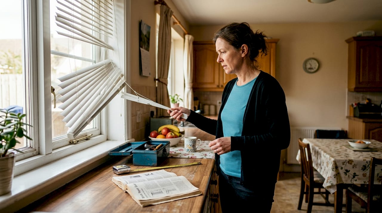 Homeowner frustrated with cheap window blinds