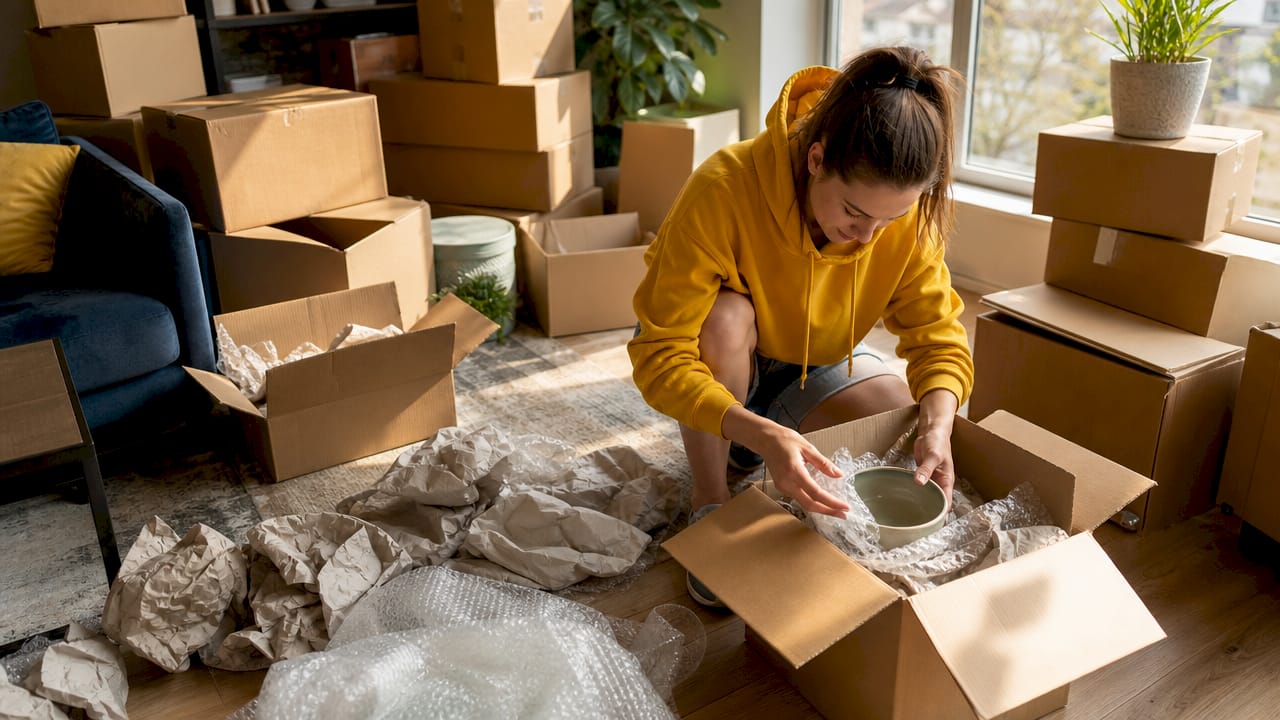 Moving interstate with valuables: your complete guide 1 Hands sealing fragile box with packing tape