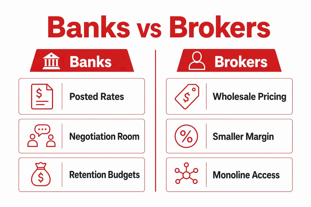 Infographic comparing mortgage negotiation differences
