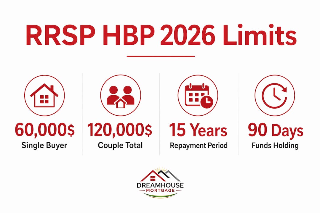 RRSP HOME BUYERS PLAN WITHDRAWAL LIMIT ALBERTA 2026 2 Infographic summarizing RRSP Home Buyers Plan withdrawal and repayment details
