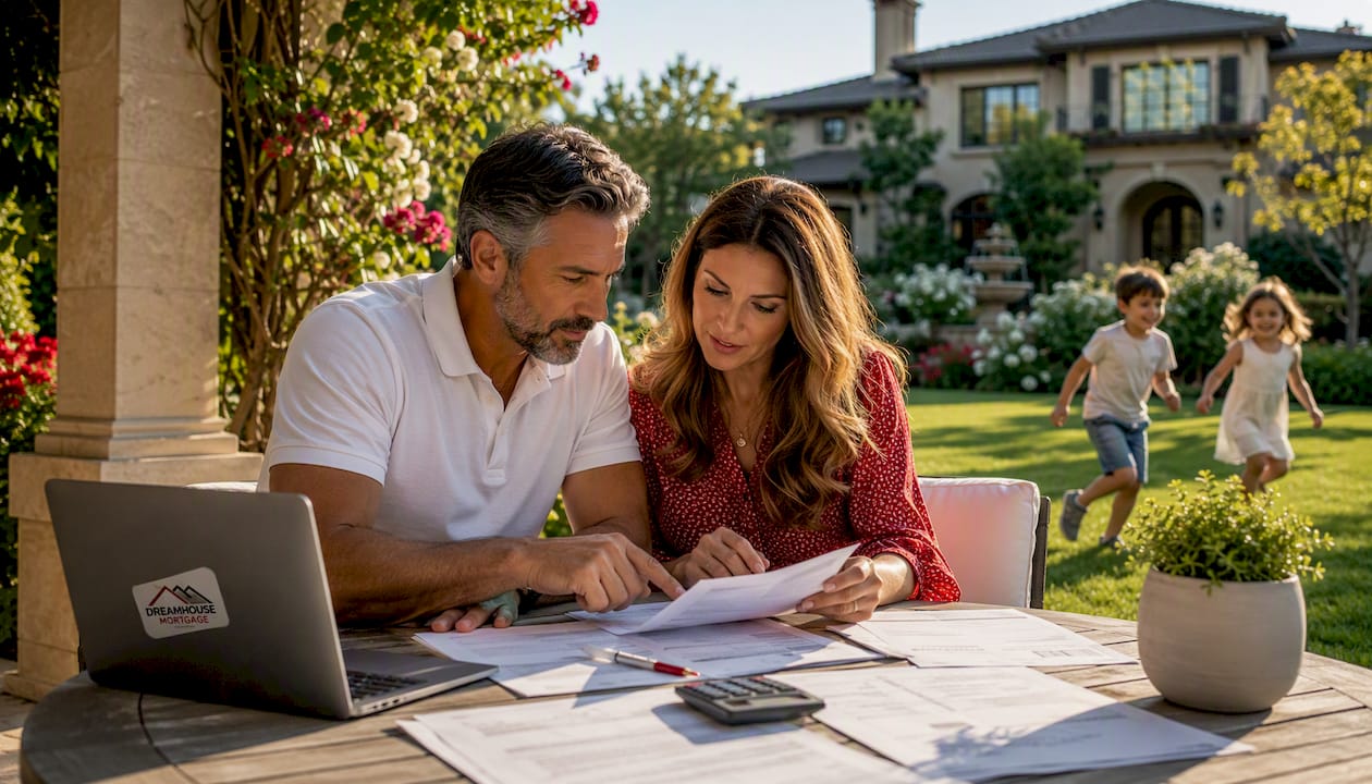MORTGAGE DRAWS FOR ALBERTA HOME BUILDERS: A CLEAR GUIDE 1 Couple reviewing mortgage draw paperwork at home