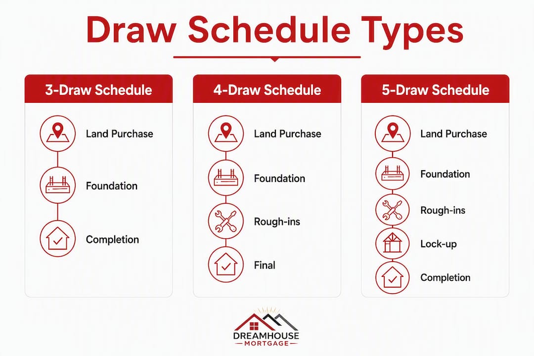 MORTGAGE DRAWS FOR ALBERTA HOME BUILDERS: A CLEAR GUIDE 2 Infographic comparing mortgage draw schedules