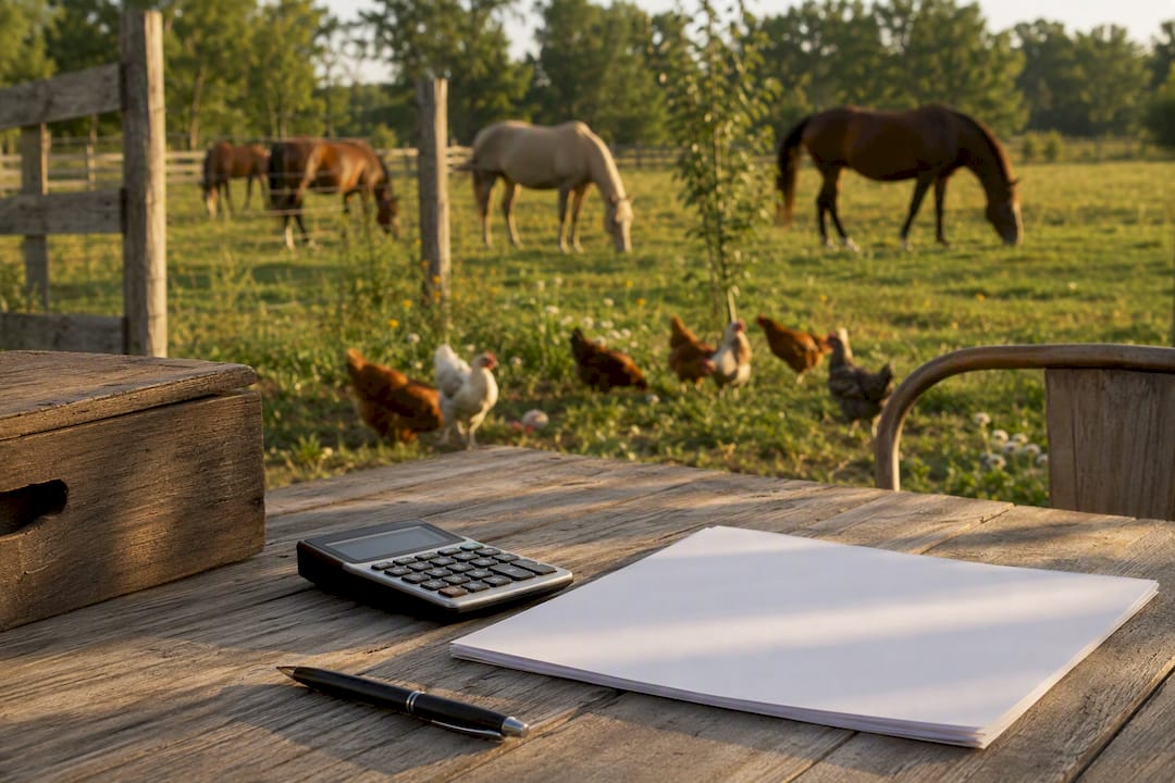 EQUIFAX VS TRANSUNION: WHAT ALBERTA HOME BUYERS SHOULD KNOW 1 Calculator and pen on outdoor table with horses