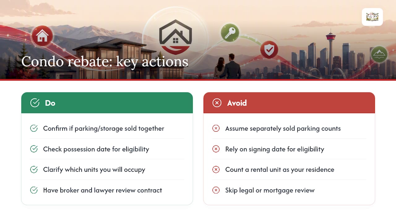 CALGARY BUYERS: CLAIM THE $50,000 GST NEW HOME REBATE AT CLOSING 2 Buying a New Condo or Multi-Unit Building? Here's the Nuance — overview diagram