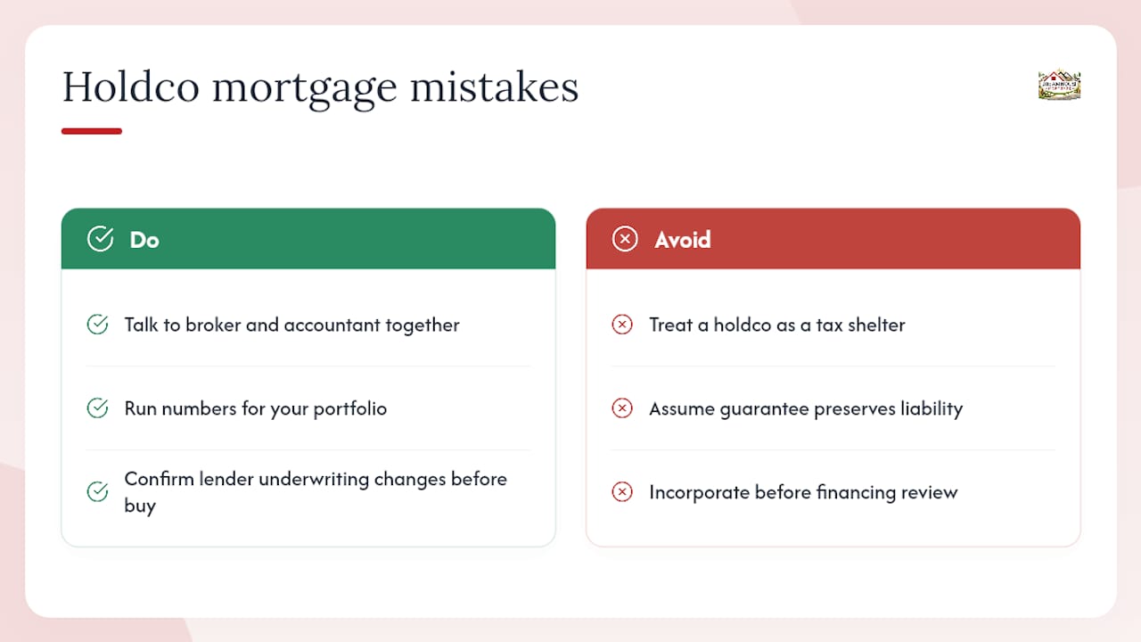 What Calgary Investors Get Wrong About Holdco Mortgages — overview diagram