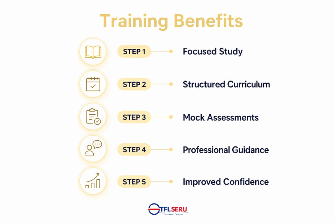Infographic illustrating benefits of training centres