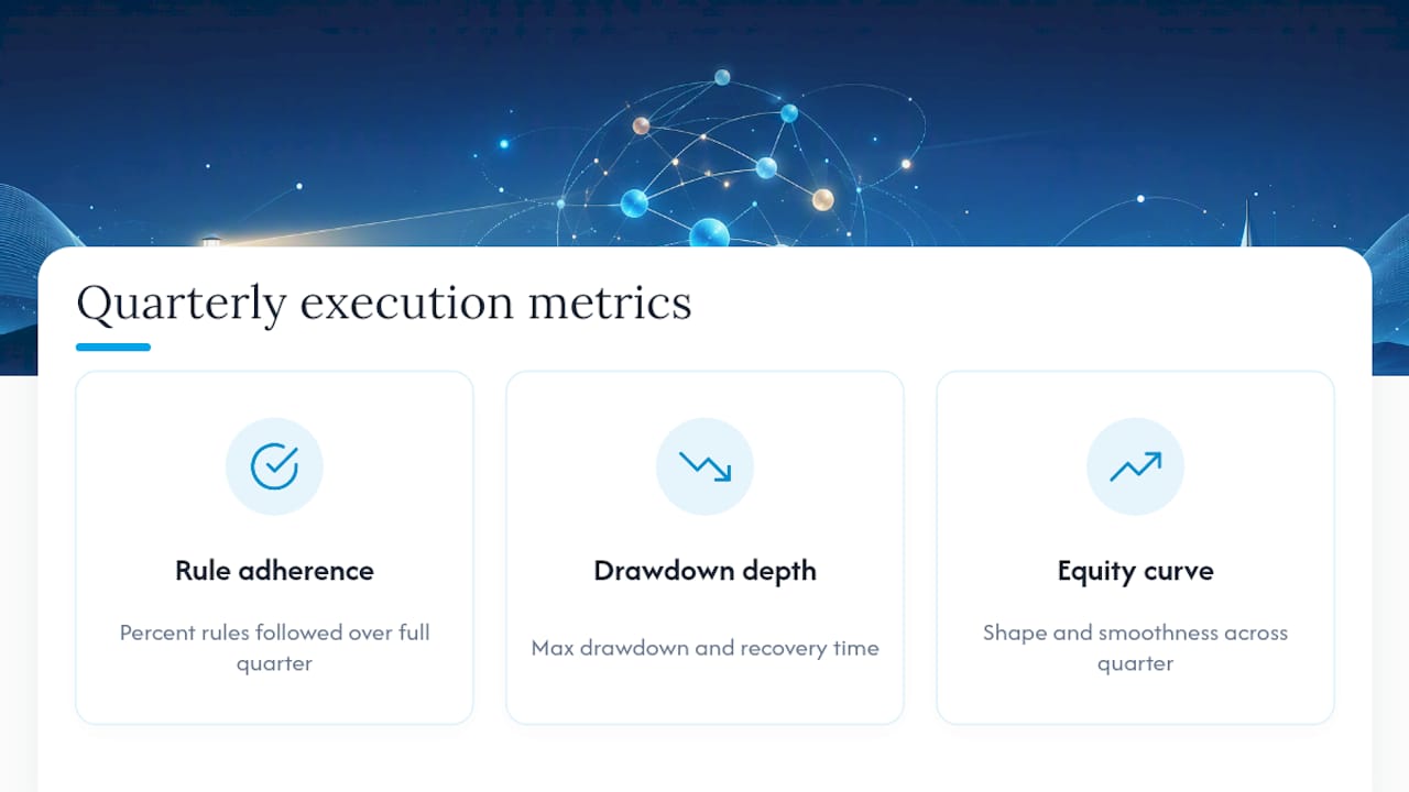 Quarterly trading performance metrics comparison