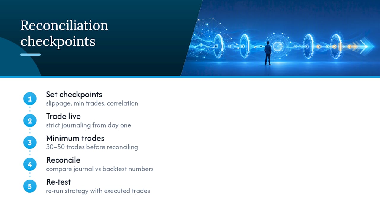 Three trading evidence checkpoints before strategy changes