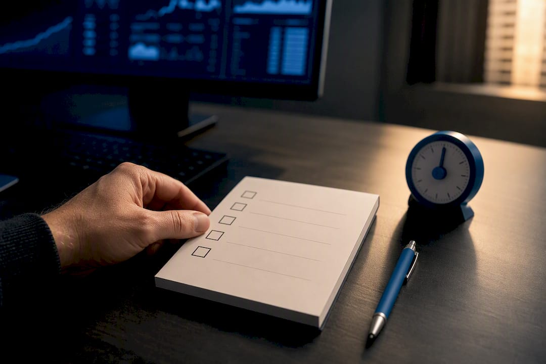 Five Point Pretrade Checklist Makes Day Trading Discipline Measurable