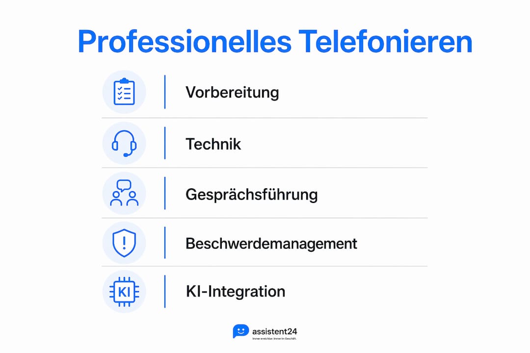 Übersicht: So führen Sie ein professionelles Telefonat Schritt für Schritt