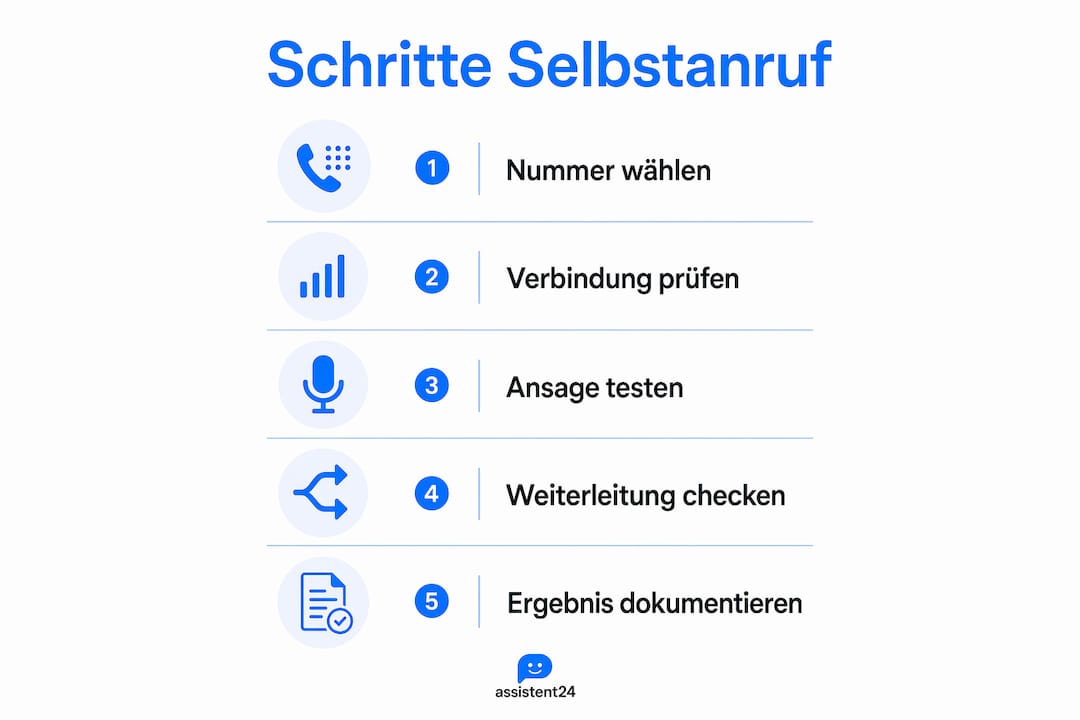 Schritt-für-Schritt-Anleitung: So rufen Sie sich selbst an – anschaulich erklärt in einer Infografik