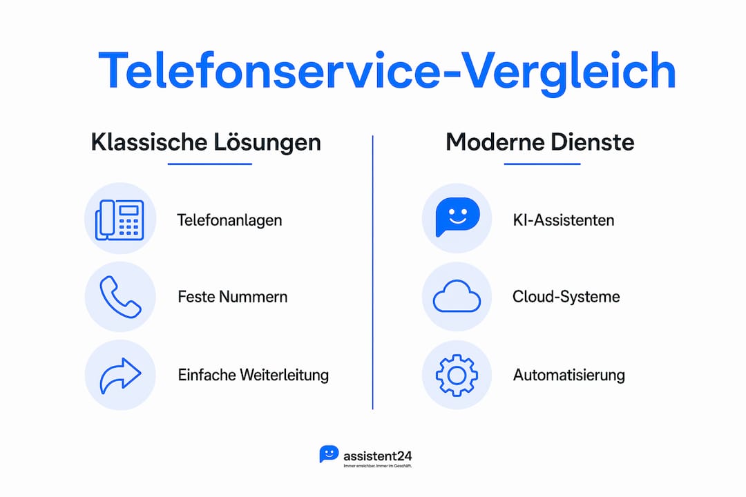 Infografik: Die wichtigsten Telefonlösungen für Handwerksunternehmen im Überblick