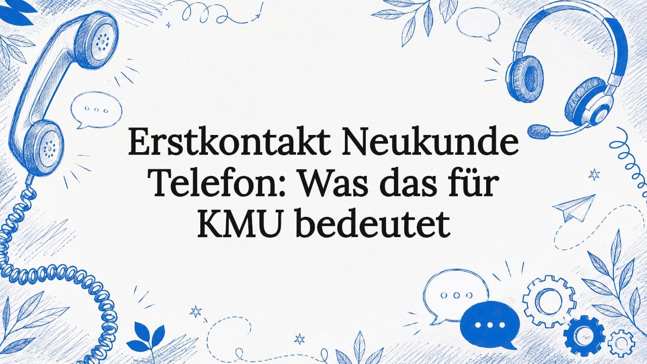 Erstkontakt Neukunde Telefon: Was das für KMU bedeutet
