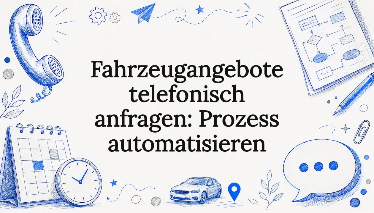 Fahrzeugangebote telefonisch anfragen: Prozess automatisieren