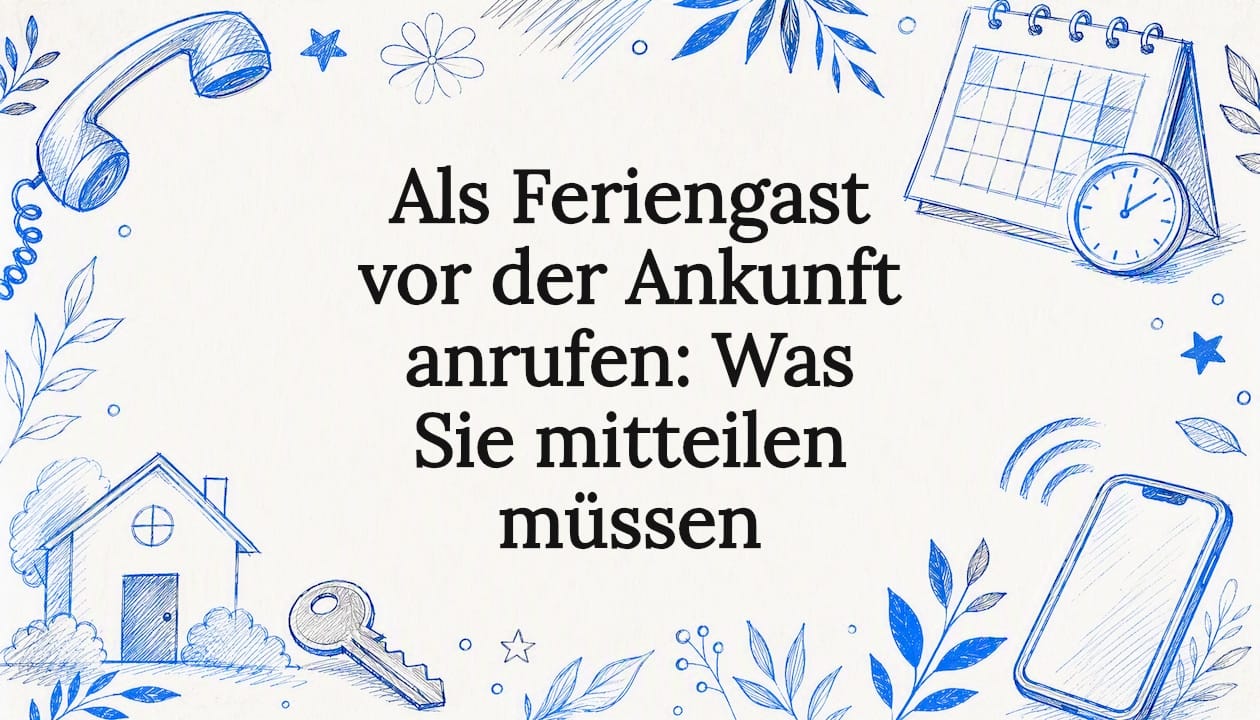 Als Feriengast vor der Ankunft anrufen: Was Sie mitteilen müssen