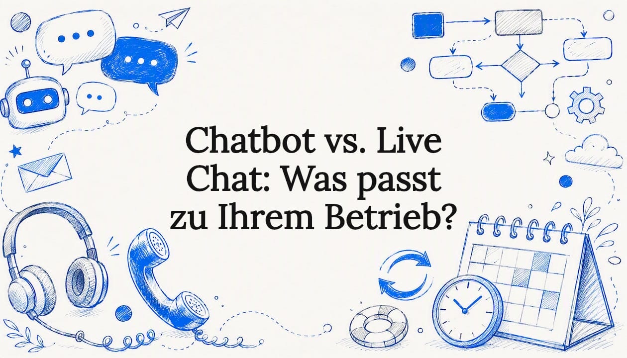 Chatbot vs. Live Chat: Was passt zu Ihrem Betrieb?