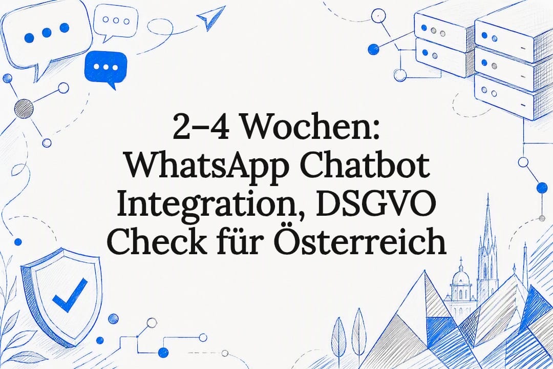 2–4 Wochen: WhatsApp Chatbot Integration, DSGVO Check für Österreich
