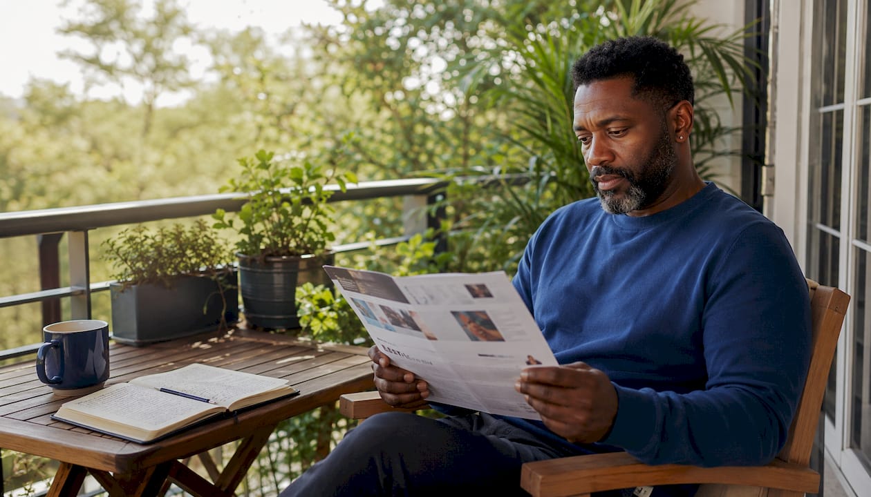 Man reviewing daily ebook deal newsletter