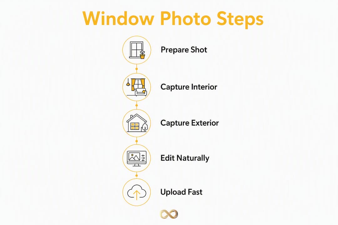 Infographic showing steps for effective window installation photos