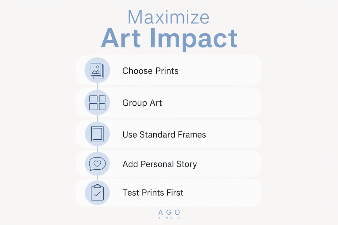 Infographic outlining art budget design principles