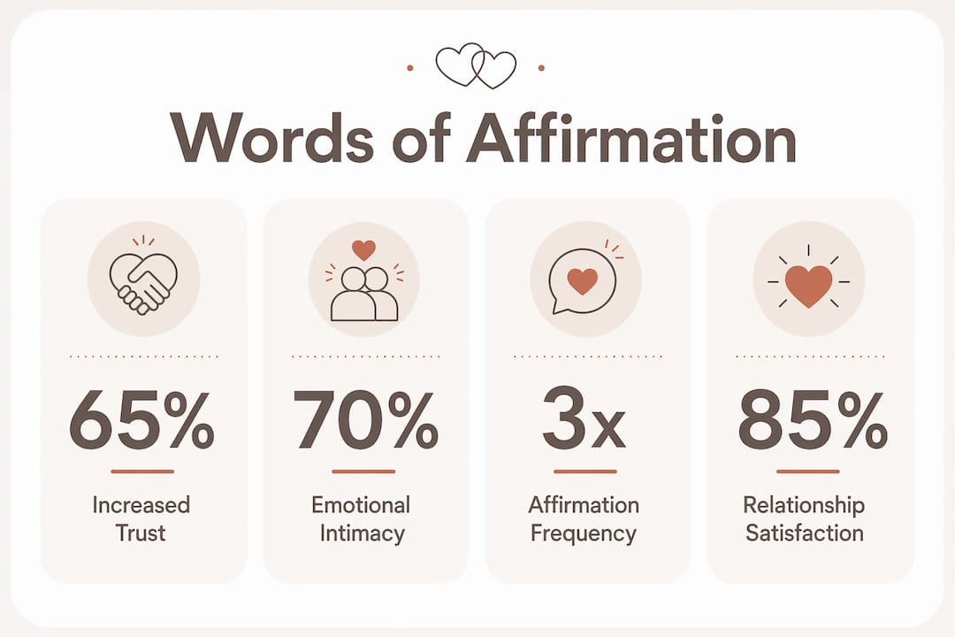 Infographic showing benefits of words of affirmation
