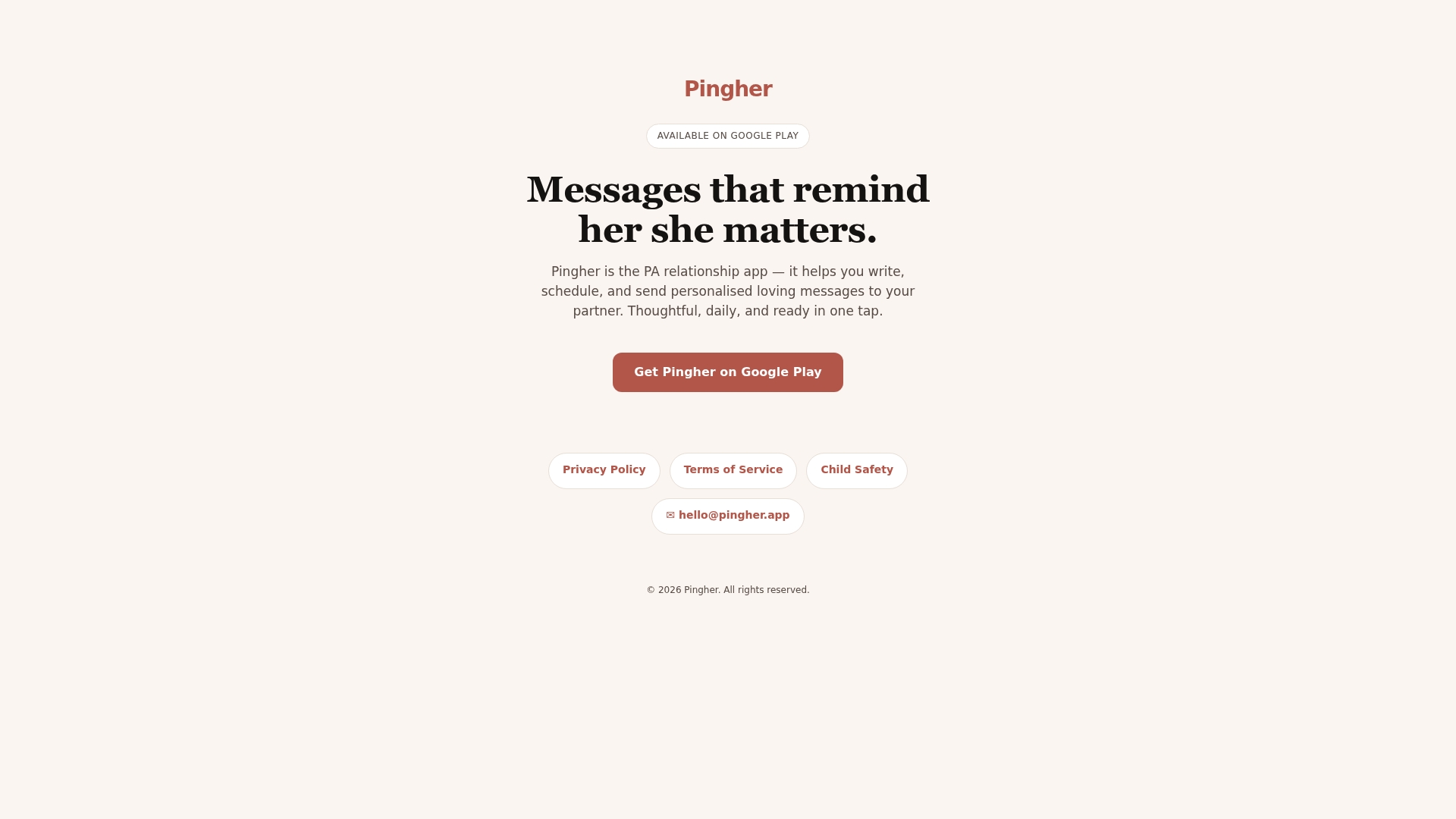 https://pingher.app
