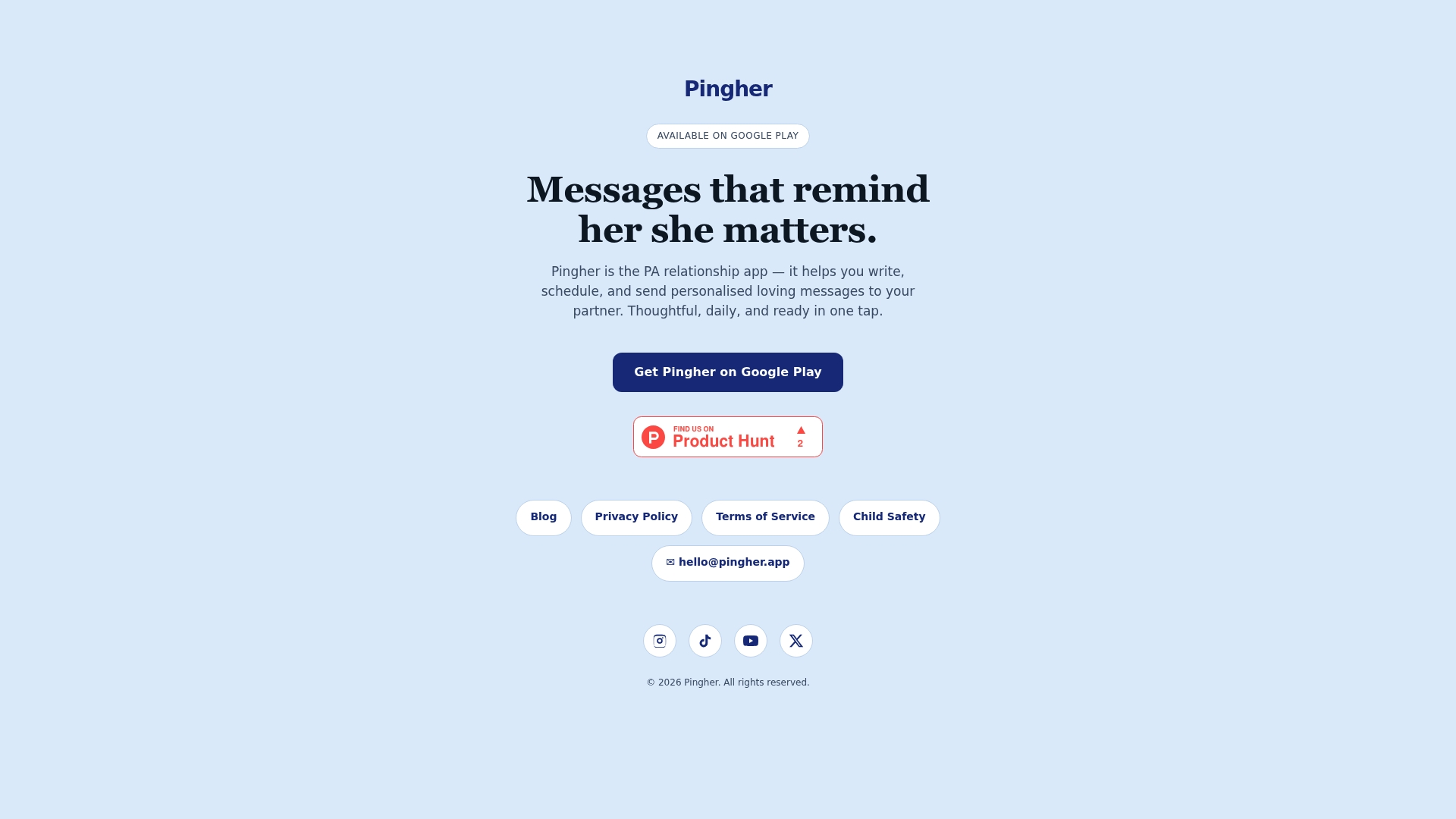 https://pingher.app
