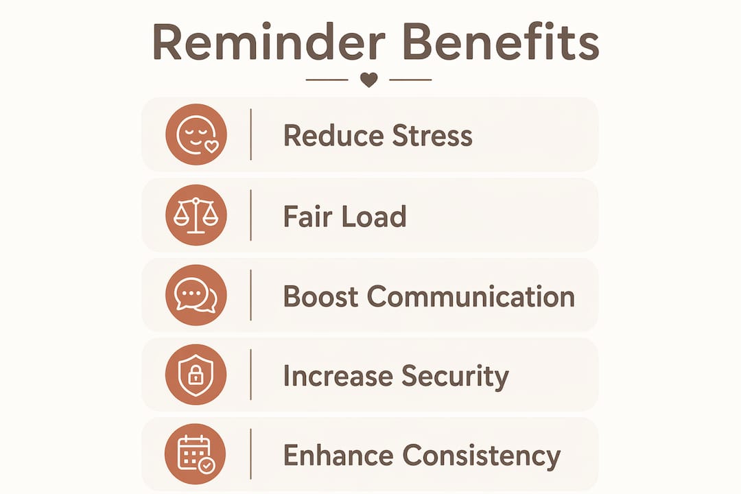 Infographic illustrating benefits of reminders in relationships