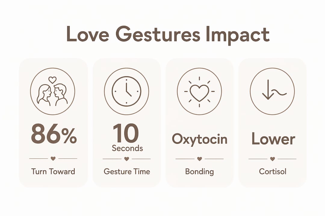 Infographic highlighting benefits of low-barrier love gestures