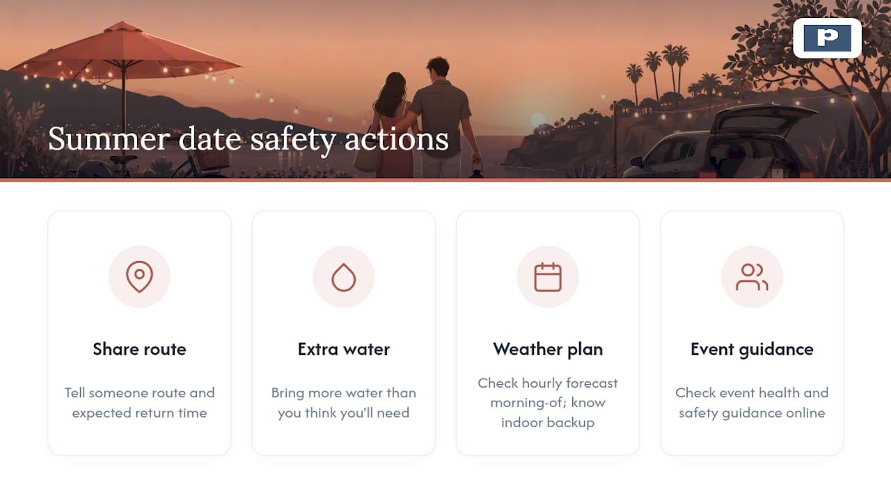 Four-part summer date safety checklist