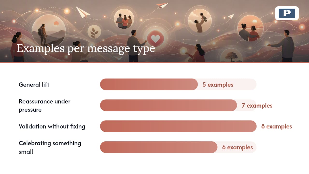 Short Encouraging Messages for Quick Texts — overview diagram