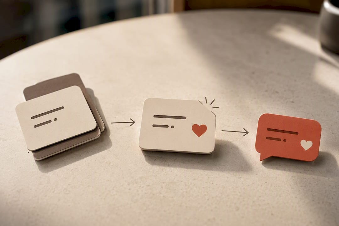 Template becoming personalized message