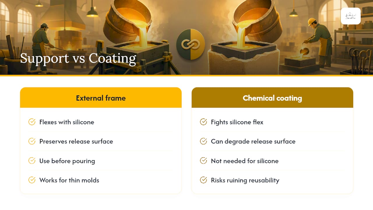 Flexible support versus chemical coating comparison