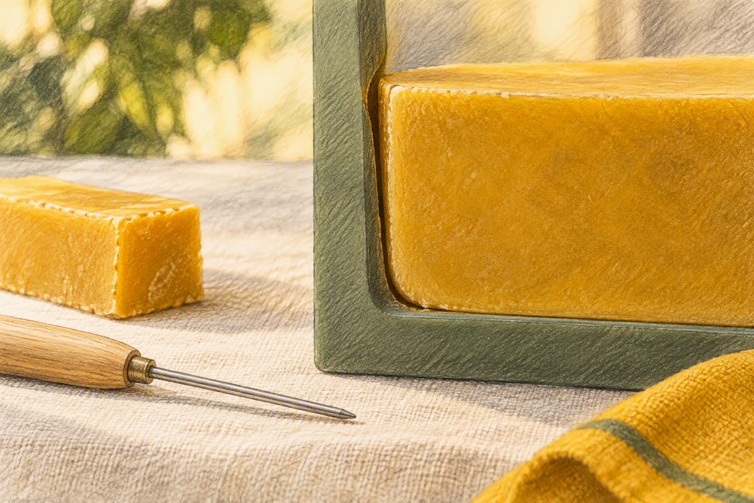 Beeswax cooling and shrinking at mold corner