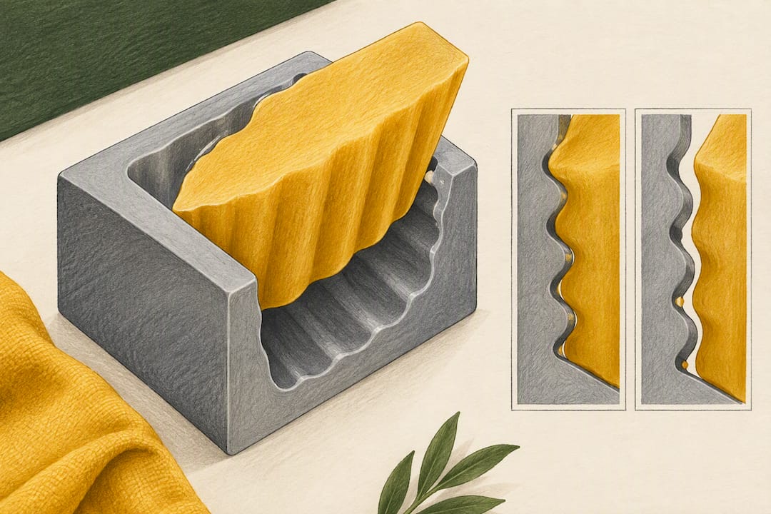 Illustration of wax releasing from silicone