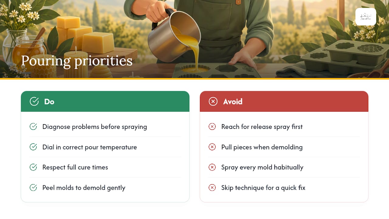 What We've Learned After a Decade of Beeswax Pours — overview diagram