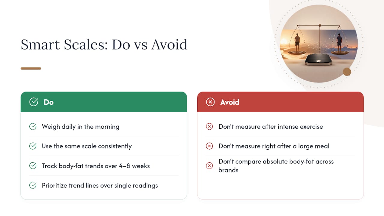 What smart scales add, and where their limits are — overview diagram