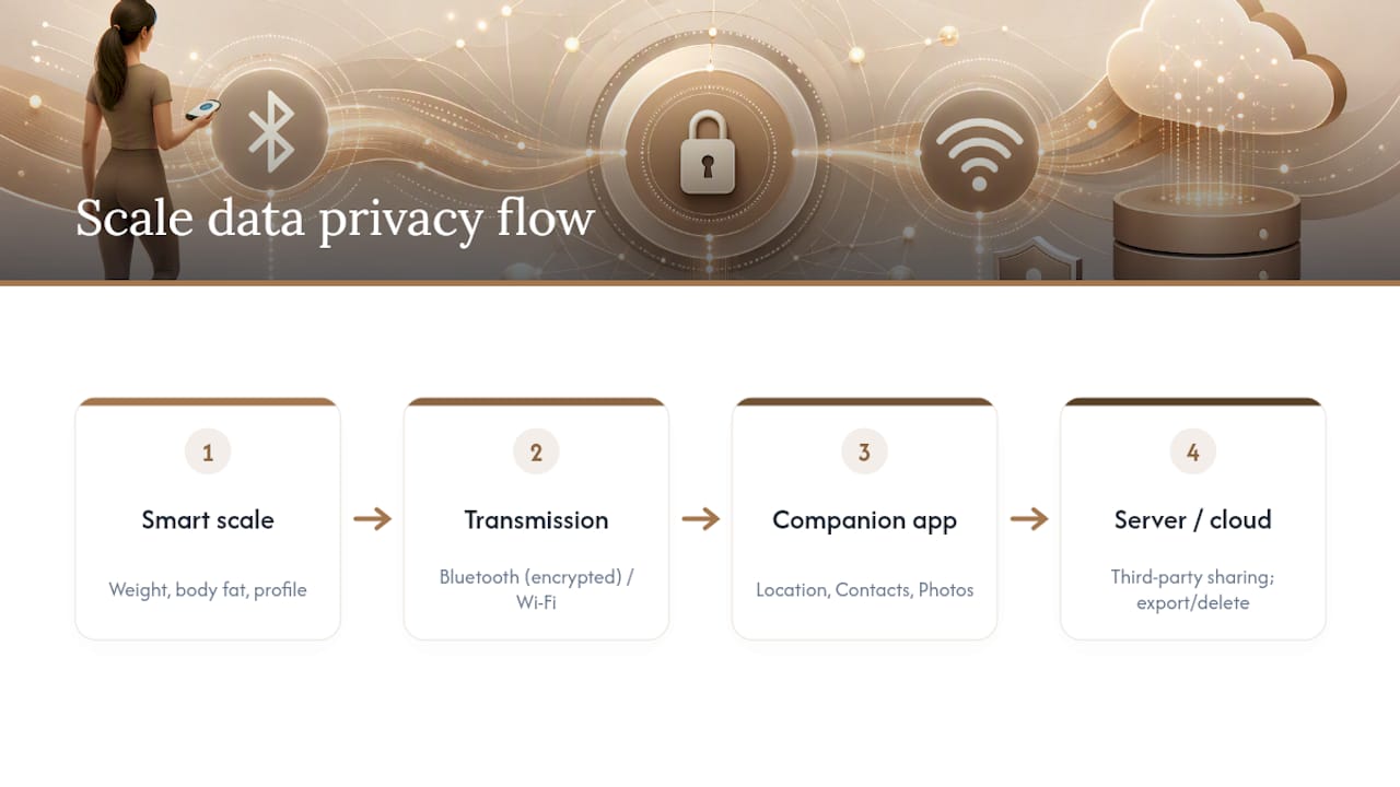 Smart scale data flow and permission checkpoints