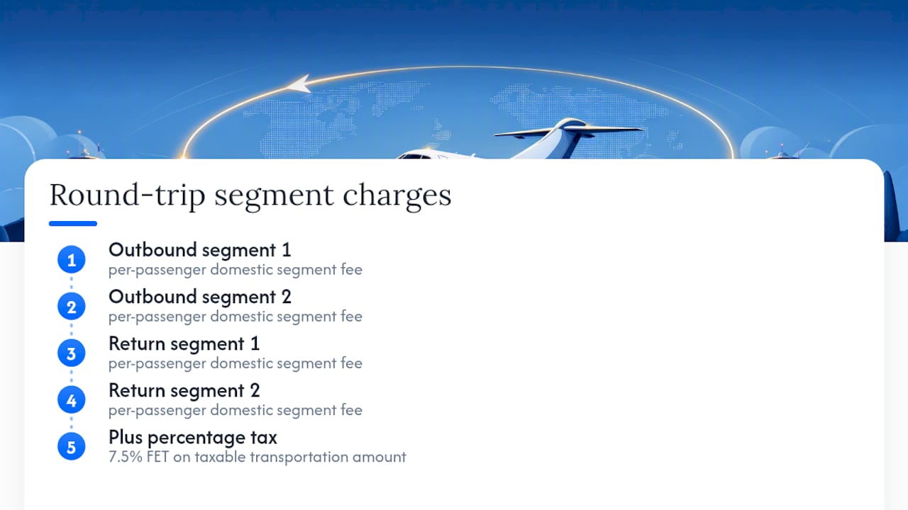 Four segments plus 7.5 percent tax