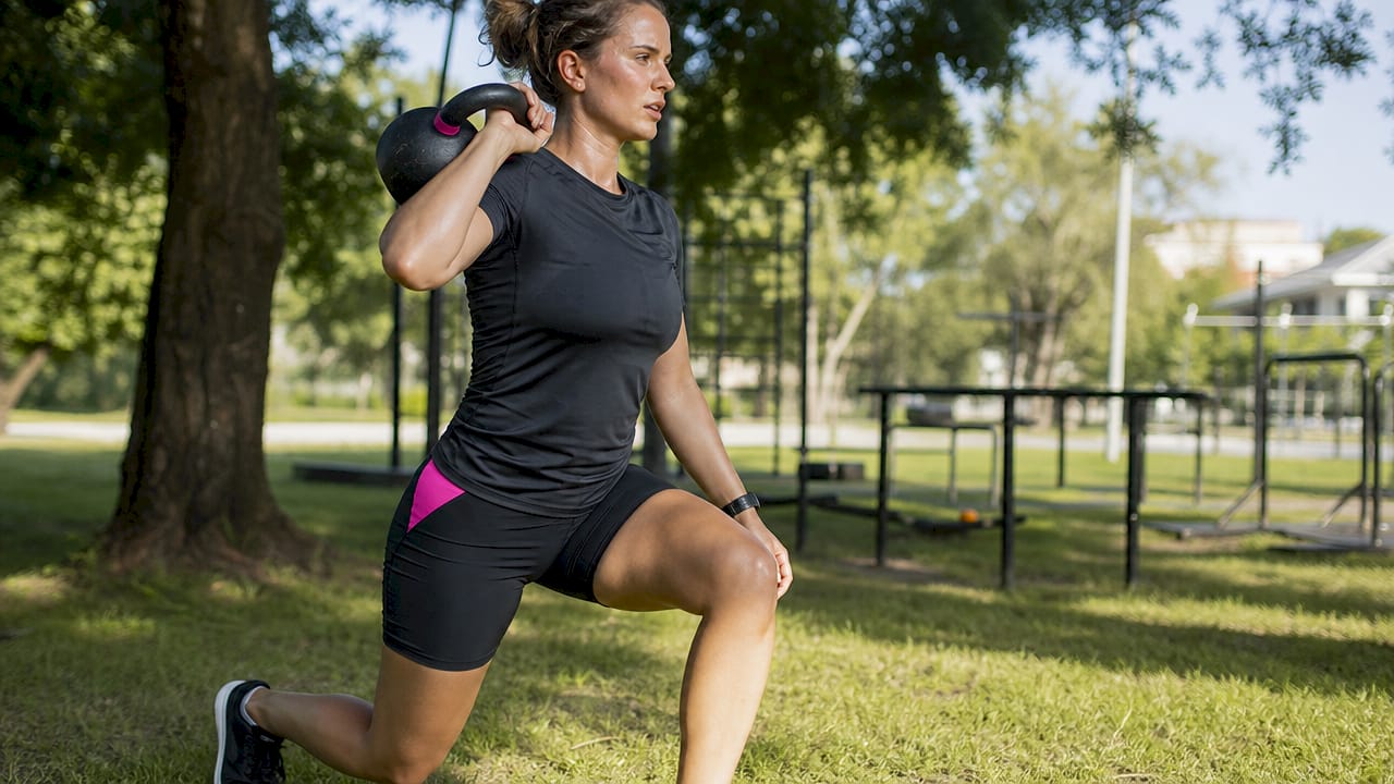 Close-up of breathable tactical apparel on female trainee
