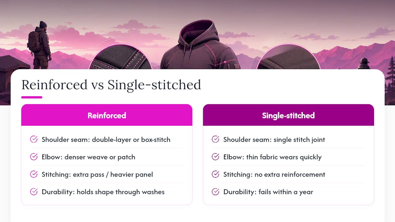 Reinforced Elbows and Shoulders: Where Construction Quality Shows First — overview diagram